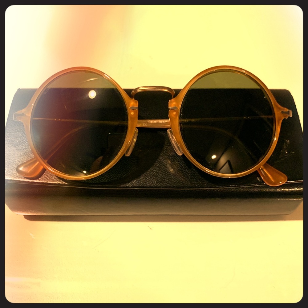 Persol Polarized Sunglasses, Yellow, 49mm